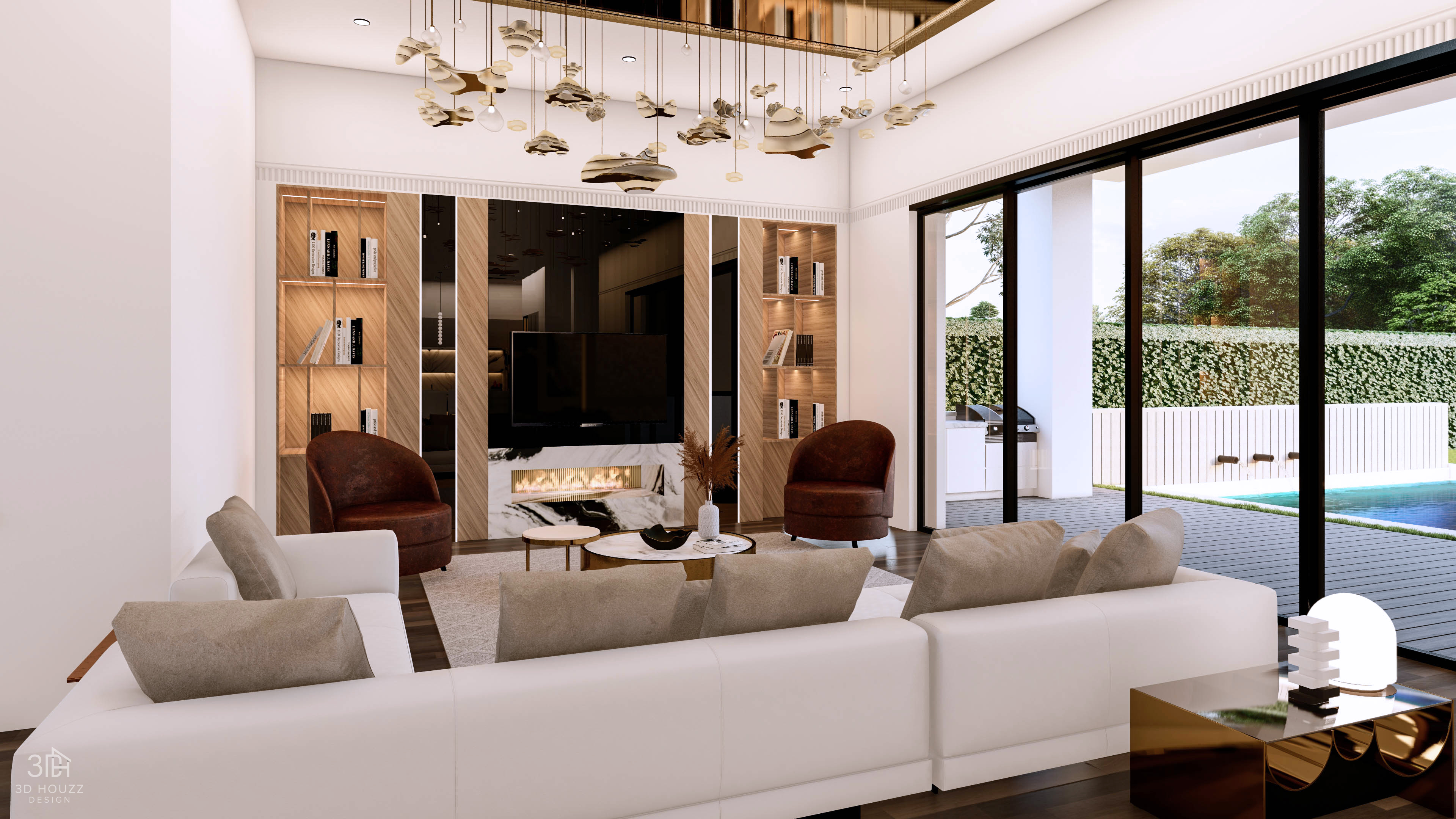 Luxury living room interior — 4002 Colquitt, Houston